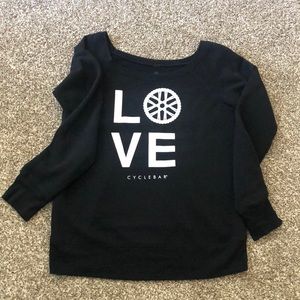 Scoop neck black CycleBar sweater size: medium
